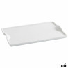 Snack tray Quid Gastro Fun White Ceramic 25,5 x 15,5 cm (6 Units) (Pack 6x)