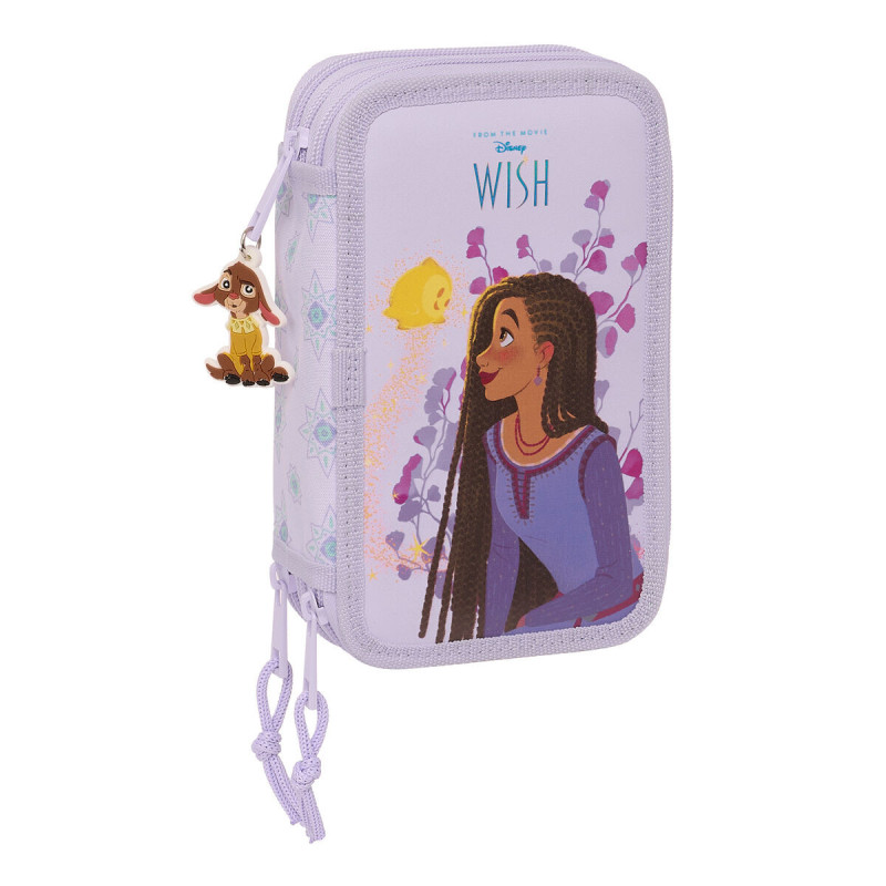 Triple Pencil Case Wish Lilac 12.5 x 19.5 x 5.5 cm (36 Pieces)