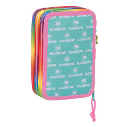 Triple Pencil Case Rainbow High Paradise Turquoise 12.5 x 19.5 x 5.5 cm (36 Pieces)