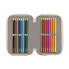 Triple Pencil Case Rainbow High Paradise Turquoise 12.5 x 19.5 x 5.5 cm (36 Pieces)