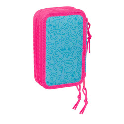 Triple Pencil Case LOL Surprise! Divas Blue 12.5 x 19.5 x 5.5 cm (36 Pieces)