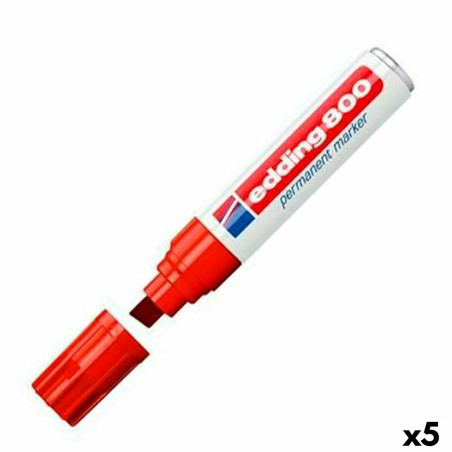 Permanent marker Edding 800 Red (5 Units)