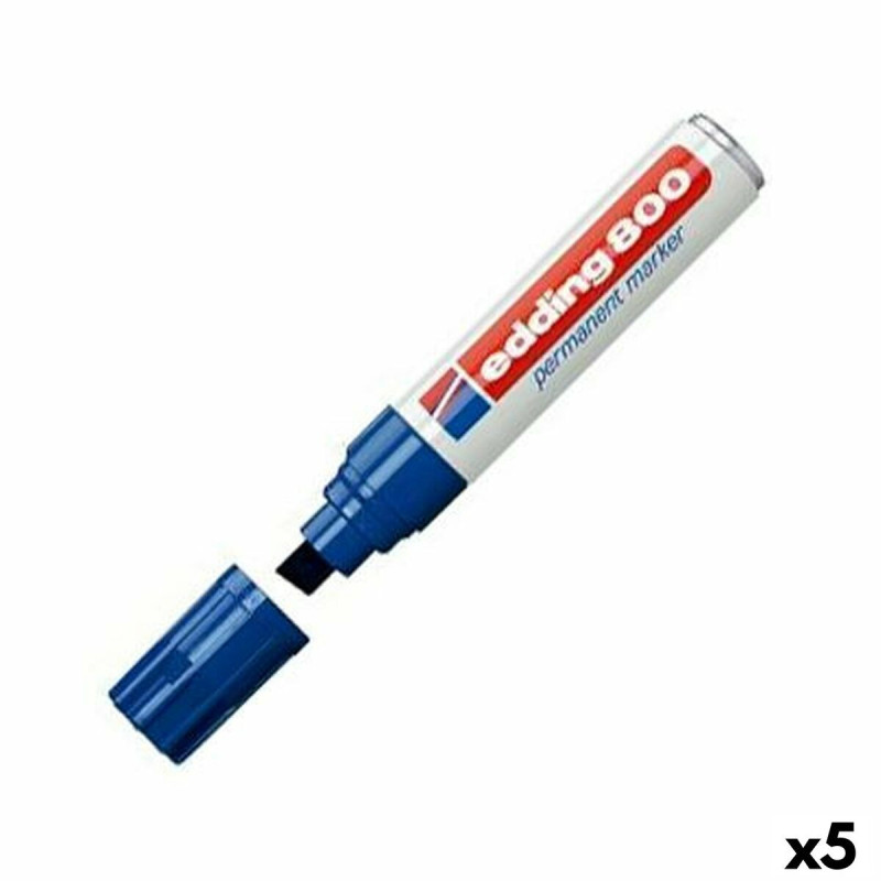 Permanent marker Edding 800 Blue (5 Units)