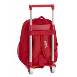 School Rucksack with Wheels 705 Real Sporting de Gijón Red