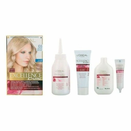 Permanent Dye Excellence L'Oreal Make Up 8411104004764 Ultra Light Ash Blonde Nº 9.0-rubio muy claro Nº 8.0-rubio claro 192 ml