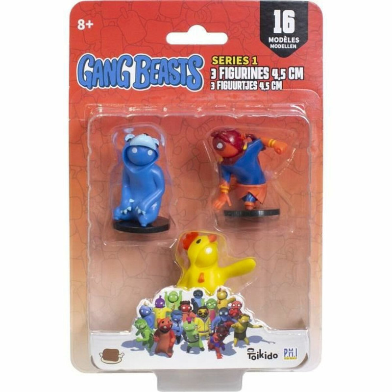 Action Figure Lansay Gang Beasts Lot  2 4,5 cm 3 Pieces