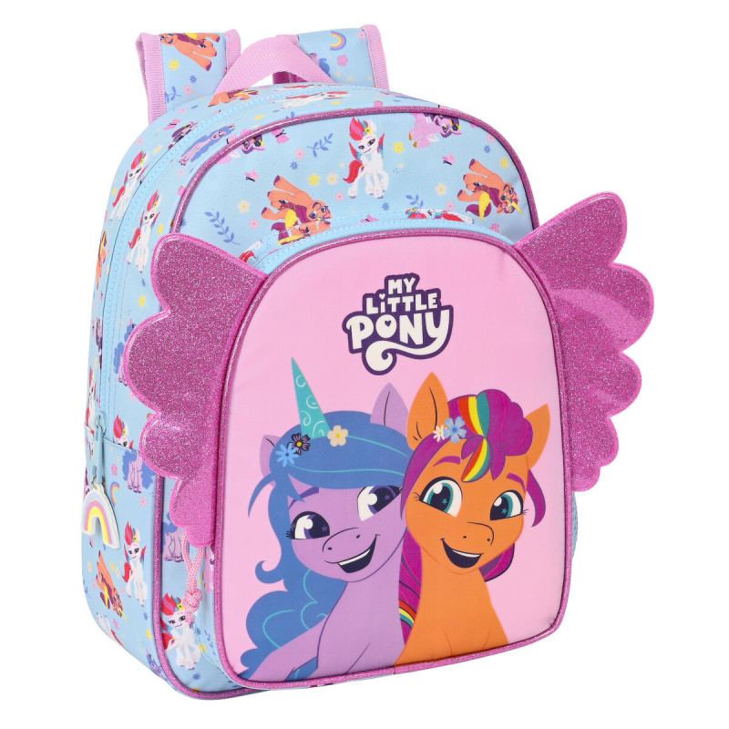 School Bag My Little Pony Wild & free 26 x 34 x 11 cm Blue Pink