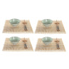 Sushi Set DKD Home Decor 14,5 x 14,5 x 35 cm Stoneware Oriental (16 Pieces)