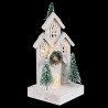 Christmas bauble White Green Wood Plastic Town 16 x 16 x 38 cm