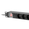 Schuko 19" 6 Way Multi-socket Adapter Lanberg PDU-06E-0200-BK (2 m)