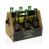 Bottle Stand Versa 22,5 x 29 x 18,5 cm Metal MDF Wood