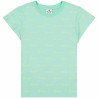 Women’s Short Sleeve T-Shirt Crewneck Champion  Croptop Aquamarine