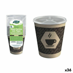 Set of glasses Algon Cardboard Coffee 8 Pieces 250 ml (36 Units)