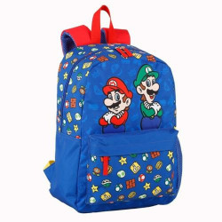 School Bag Super Mario Blue Red 31 x 43 x 13 cm