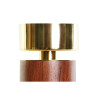 Candleholder Home ESPRIT Brown Golden Aluminium Acacia 8 x 8 x 27 cm