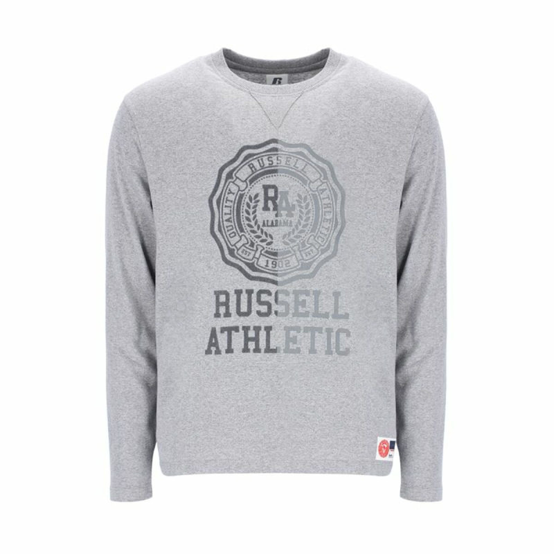 Men’s Long Sleeve T-Shirt Russell Athletic Collegiate Light grey