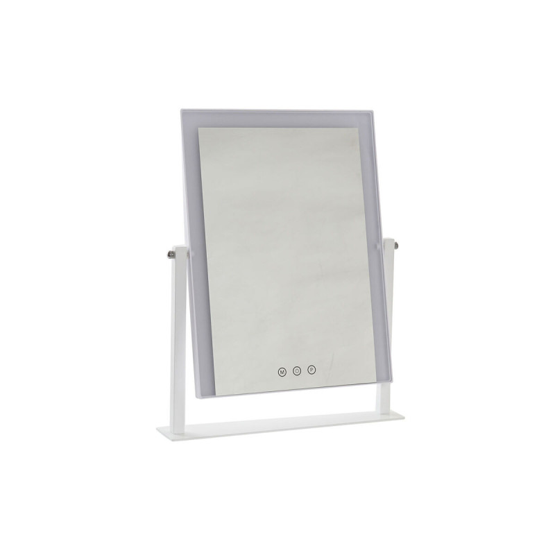 Tabletop Touch LED Mirror DKD Home Decor Metal White (35 x 2 x 45 cm)