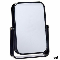 Magnifying Mirror Black Crystal Plastic 2,5 x 19,5 x 16 cm (6 Units)