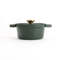 Casserole with lid Bidasoa Tiara Cast aluminium Green 20 cm