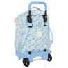 School Rucksack with Wheels Moos Lovely Blue 33 X 45 X 22 cm