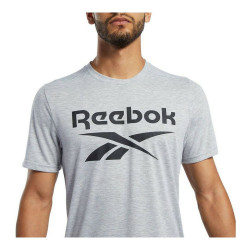 Men’s Short Sleeve T-Shirt Reebok Workout Ready Supremium Grey