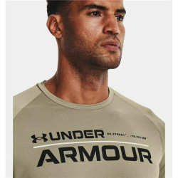 Short Sleeve T-Shirt Under Armour Wordmark Green