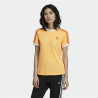 Women’s Short Sleeve T-Shirt Adidas Originals 3 Stripes Orange