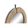 Wall mirror Home ESPRIT Natural Wood Rope Mirror Mediterranean 25 x 3,5 x 33 cm