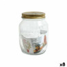 Jar Bormioli Quattro stagioni Hermetic Metal Crystal Transparent Golden 1 L (8 Units)