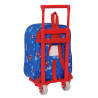 School Rucksack with Wheels Spidey Blue 22 x 27 x 10 cm