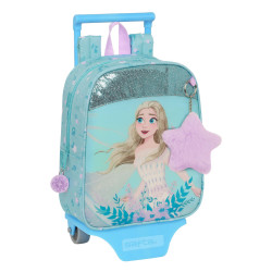 School Rucksack with Wheels Frozen Hello spring Blue 22 x 27 x 10 cm