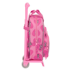 School Rucksack with Wheels Minnie Mouse Loving Pink 20 x 28 x 8 cm