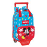 School Rucksack with Wheels Mickey Mouse Clubhouse Fantastic Blue Red 20 x 28 x 8 cm