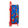 School Rucksack with Wheels Cars Race ready Blue 22 x 27 x 10 cm