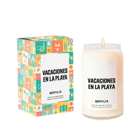 Scented Candle GOVALIS Vacaciones en la Playa (500 g)