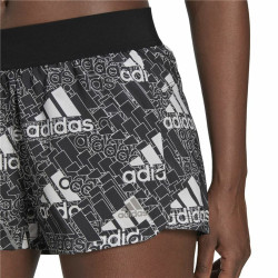 Sports Shorts for Women Adidas Logo Graphic Pacer Black