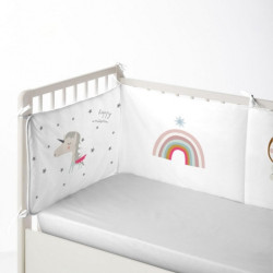 Cot protector Haciendo el Indio Unicorn Pink (60 x 60 x 60 + 40 cm)