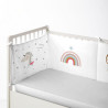 Cot protector Haciendo el Indio Unicorn Pink (60 x 60 x 60 + 40 cm)