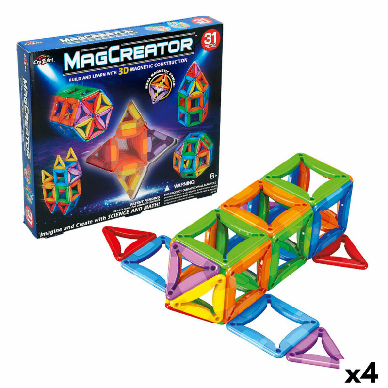 Construction set Cra-Z-Art Magcreator 31 Pieces (4 Units)