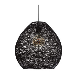 Ceiling Light Atmosphera Mona Paper Black (Ø 34 x 35 cm)