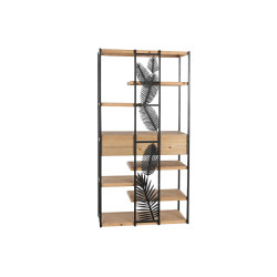 Shelves DKD Home Decor Brown Black Metal MDF Wood 80 x 33 x 160 cm (1)