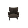 Armchair DKD Home Decor Polyester MDF Wood Dark Grey (60 x 57 x 88 cm)