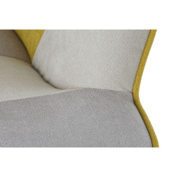 Armchair DKD Home Decor Yellow Beige Light grey 70 x 73 x 100 cm