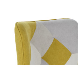 Armchair DKD Home Decor Yellow Beige Light grey 70 x 73 x 100 cm