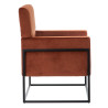 Armchair Black Red Wood 74 x 67 x 87,5 cm