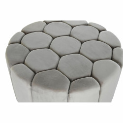 Footrest DKD Home Decor Beige Polyester MDF Wood (86 x 86 x 48 cm)