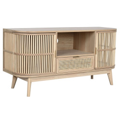 TV furniture Home ESPRIT Golden Natural Rattan Fir 120 x 40 x 60 cm