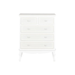 Chest of drawers Home ESPRIT White Beige Wood MDF Wood Romantic 80 x 42 x 105 cm