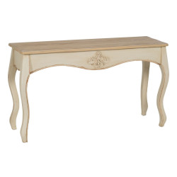 Console Cream Natural Fir wood MDF Wood 135 x 43 x 77 cm