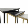 Set of 3 small tables DKD Home Decor White Black Green Golden 68 x 46,5 x 53 cm